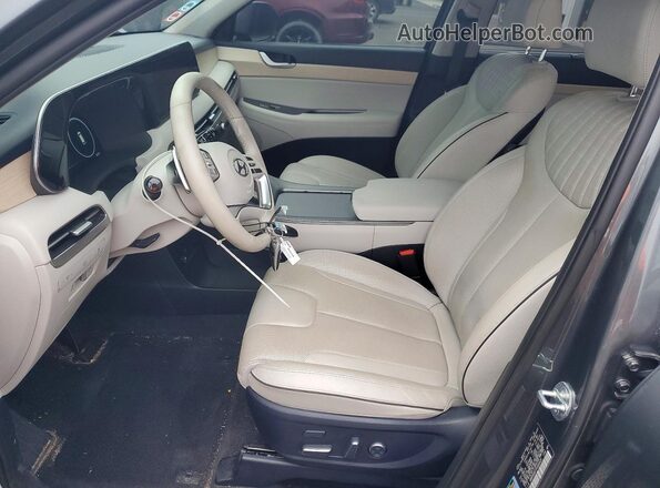 KM8R5DGE7PU585420 2023 HYUNDAI PALISADE Gray წინა სალონის ხედი
