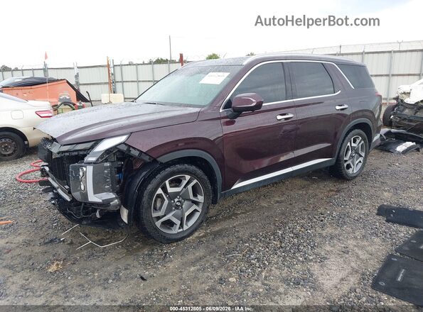 KM8R5DGE7RU693510 2024 HYUNDAI PALISADE Burgundy Vista tres cuartos delantera izquierda