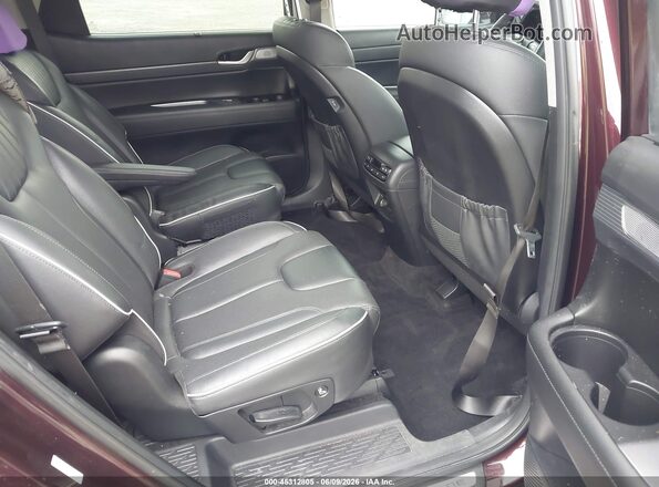 KM8R5DGE7RU693510 2024 HYUNDAI PALISADE Burgundy Vista de la etiqueta del VIN