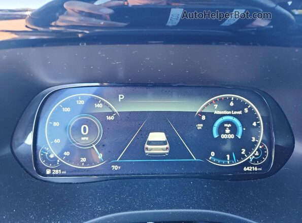 KM8R5DHE0MU214450 2021 HYUNDAI PALISADE Черный Вид щитка приборов