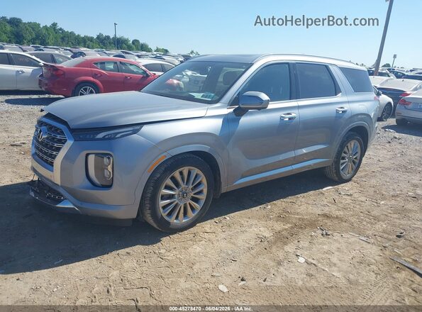 KM8R5DHE3LU084064 2020 HYUNDAI PALISADE Silver წინა მარცხენა ხედი სამი მეოთხედიდან