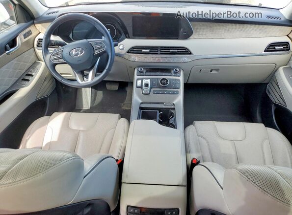 KM8R5DHE4NU406004 2022 HYUNDAI PALISADE White Առջևի վահանակի տեսք