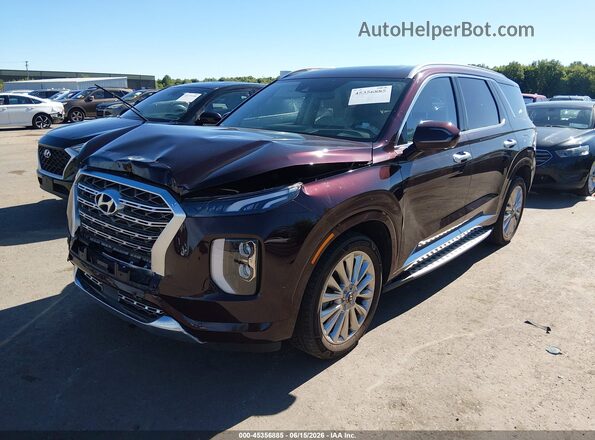 KM8R5DHE5LU162750 2020 HYUNDAI PALISADE Maroon Передня ліва чверть