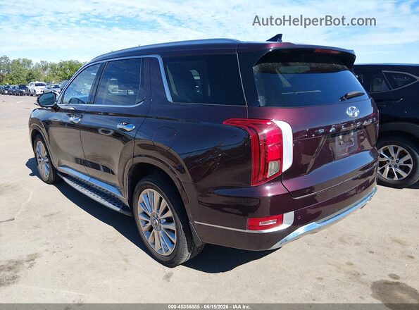 KM8R5DHE5LU162750 2020 HYUNDAI PALISADE Maroon Задня ліва чверть