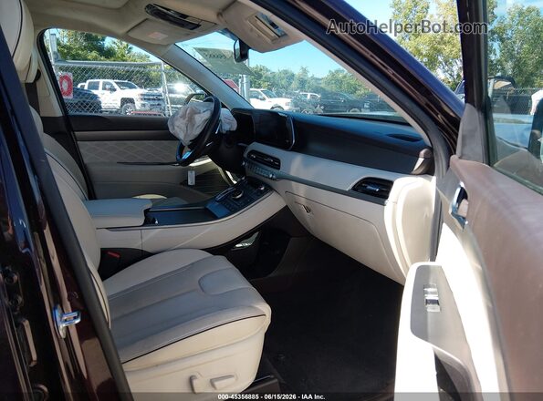 KM8R5DHE5LU162750 2020 HYUNDAI PALISADE Maroon Вид салону спереду
