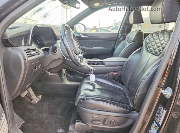 KM8R5DHE5LU165938 2020 HYUNDAI PALISADE Черный Вид салона спереди