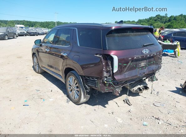KM8R5DHE7LU045316 2020 HYUNDAI PALISADE Burgundy Հետևի ձախ