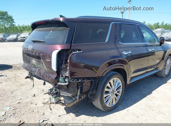 KM8R5DHE7LU045316 2020 HYUNDAI PALISADE Burgundy Դիմացի տեսք