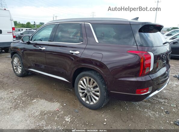 KM8R5DHE7LU061399 2020 HYUNDAI PALISADE Maroon Задня ліва чверть