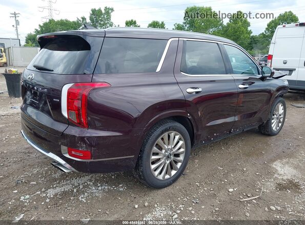 KM8R5DHE7LU061399 2020 HYUNDAI PALISADE Maroon Задня права чверть