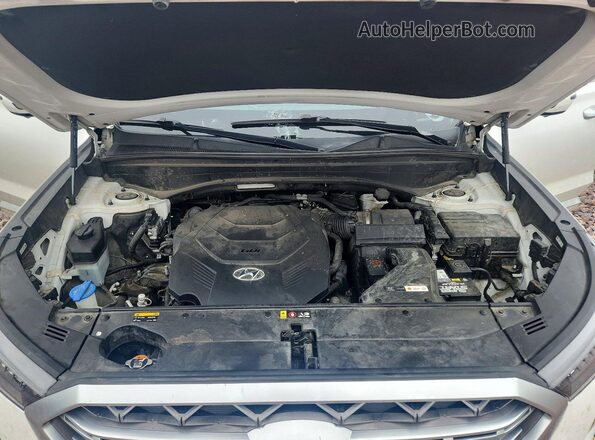 KM8R5DHE7LU155380 2020 HYUNDAI PALISADE White Vista del compartimento del motor