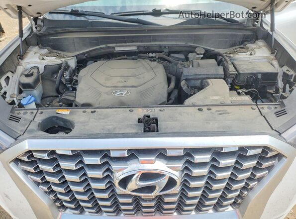KM8R5DHE7MU187585 2021 HYUNDAI PALISADE White Engine compartment view