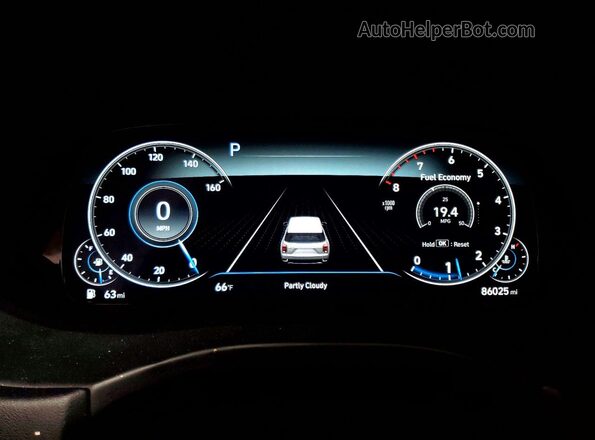 KM8R5DHE9LU085526 2020 HYUNDAI PALISADE Gray Вид щитка приладів