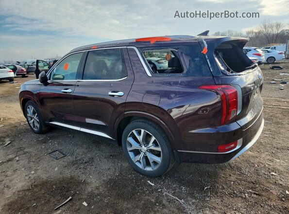 KM8R5DHEXMU208140 2021 HYUNDAI PALISADE Burgundy Rear left
