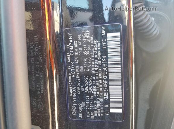 KM8R74GEXPU508194 2023 HYUNDAI PALISADE Black 360 interior view