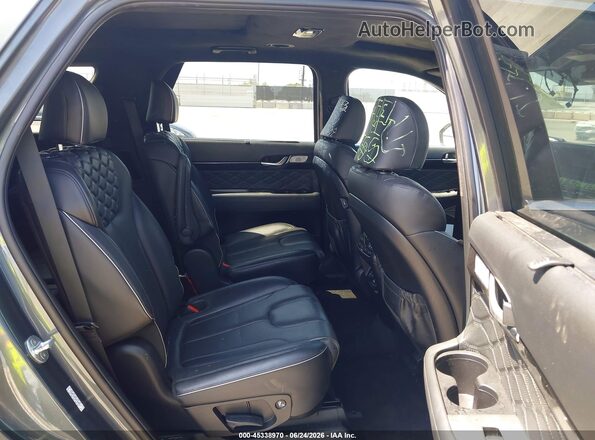 KM8R74HE0NU409654 2022 HYUNDAI PALISADE Gray Vista de la etiqueta del VIN