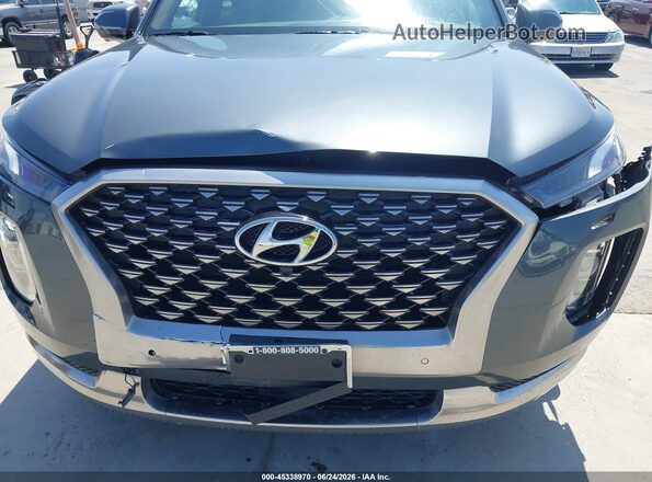 KM8R74HE0NU409654 2022 HYUNDAI PALISADE Gray Vista frontal