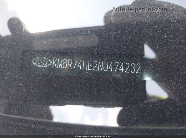 KM8R74HE2NU474232 2022 HYUNDAI PALISADE White 