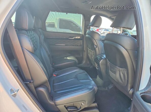 KM8R74HE2NU487675 2022 HYUNDAI PALISADE White Vista interior trasera