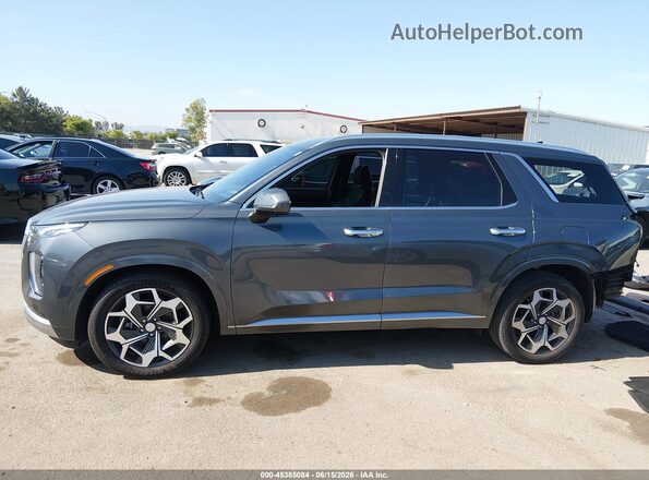 KM8R74HE4MU257098 2021 HYUNDAI PALISADE Gray 