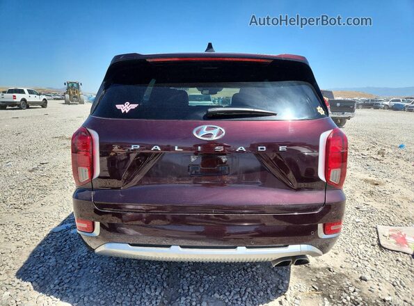 KM8R74HE8NU355391 2022 HYUNDAI PALISADE Burgundy Vista trasera