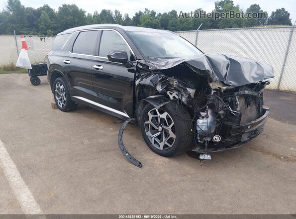 KM8R74HEXNU353092 2022 HYUNDAI PALISADE Black Вид спереду