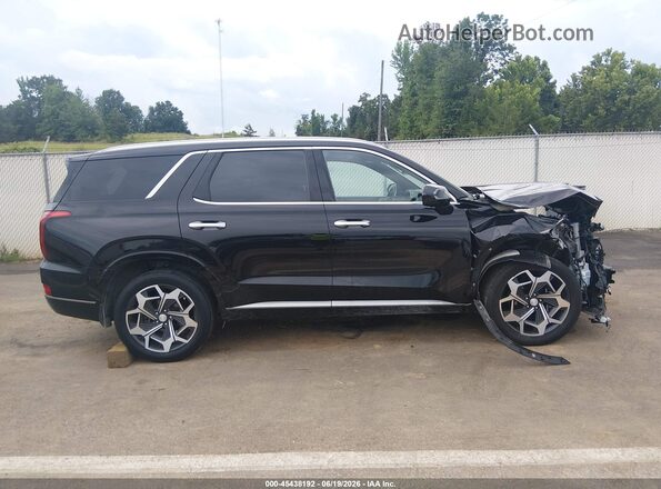 KM8R74HEXNU353092 2022 HYUNDAI PALISADE Black Вид задньої частини салону