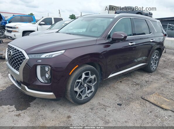 KM8R74HEXNU454522 2022 HYUNDAI PALISADE Brown Front left