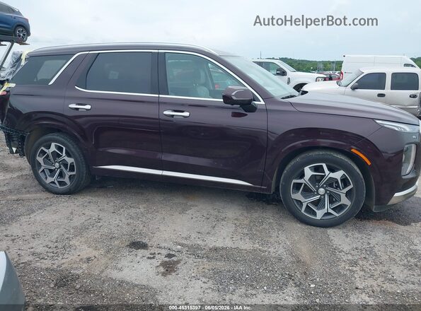 KM8R74HEXNU454522 2022 HYUNDAI PALISADE Brown Rear interior view