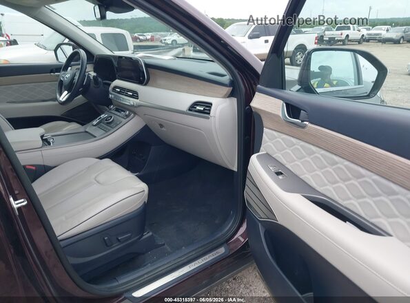 KM8R74HEXNU454522 2022 HYUNDAI PALISADE Brown Front interior view