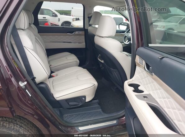 KM8R74HEXNU454522 2022 HYUNDAI PALISADE Brown VIN sticker view