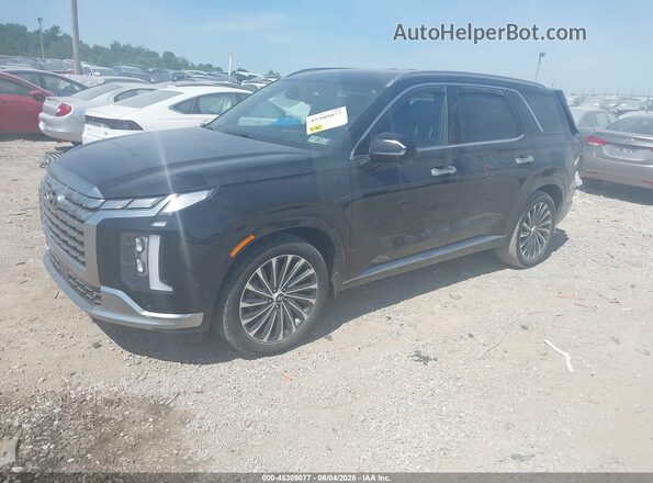 KM8R7DGE4PU582467 2023 HYUNDAI PALISADE Black წინა მარცხენა ხედი სამი მეოთხედიდან