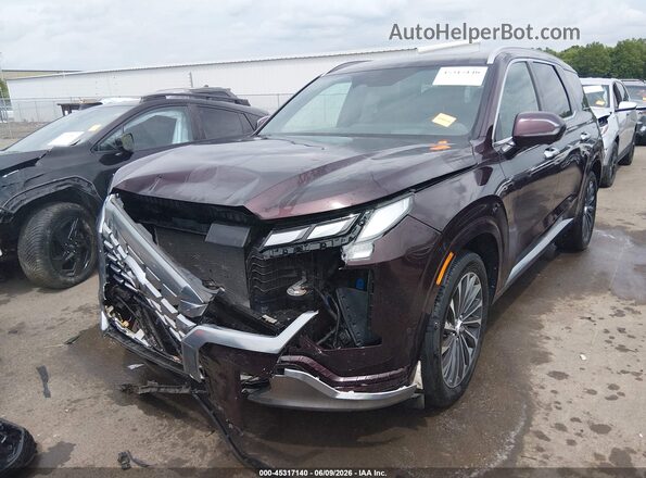 KM8R7DGE5RU692415 2024 HYUNDAI PALISADE Maroon Вид спереду