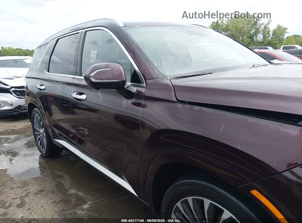 KM8R7DGE5RU692415 2024 HYUNDAI PALISADE Maroon Вид задньої частини салону