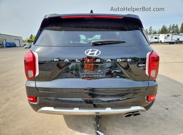 KM8R7DHE0NU458563 2022 HYUNDAI PALISADE Black Вид ззаду