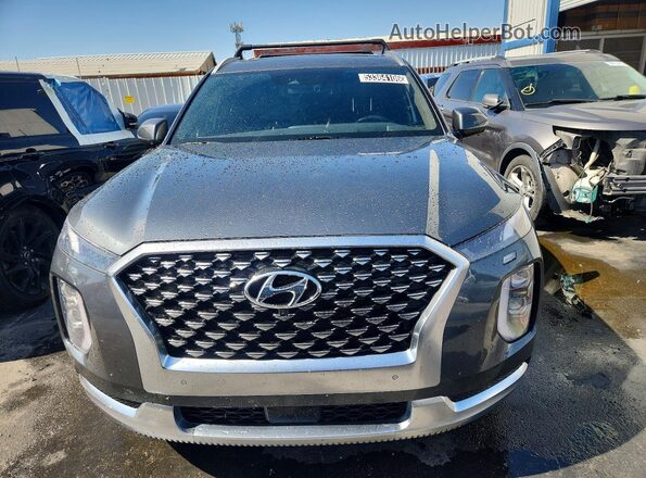 KM8R7DHE3MU329313 2021 HYUNDAI PALISADE Gray Widok z przodu