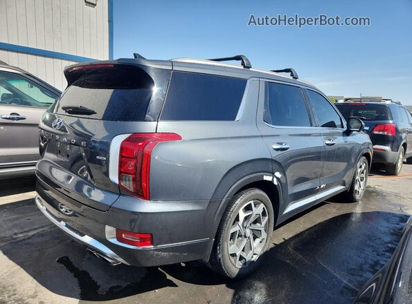 KM8R7DHE3MU329313 2021 HYUNDAI PALISADE Gray Widok wnętrza 360 stopni