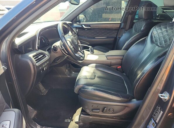 KM8R7DHE3MU329313 2021 HYUNDAI PALISADE Gray Widok wnętrza z przodu