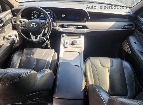 KM8R7DHE3MU329313 2021 HYUNDAI PALISADE Gray Widok deski rozdzielczej