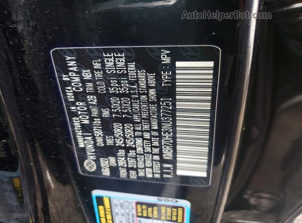 KM8R7DHE3NU377251 2022 HYUNDAI PALISADE Black Вид підкапотного простору