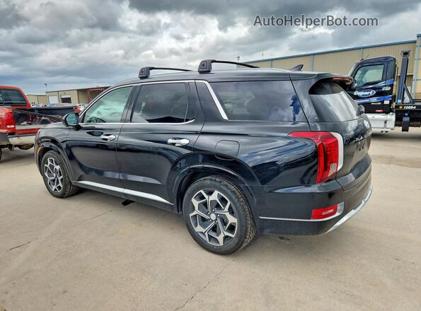 KM8R7DHE6MU206427 2021 HYUNDAI PALISADE Black Trasero izquierdo