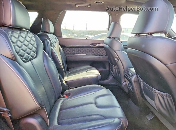 KM8R7DHE7NU407531 2022 HYUNDAI PALISADE Gray Widok wnętrza z tyłu