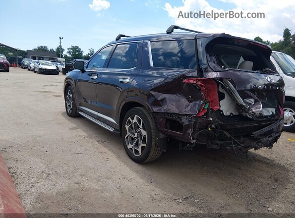 KM8R7DHE8MU289164 2021 HYUNDAI PALISADE Burgundy Rear left