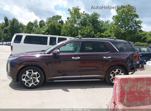 KM8R7DHE8MU289164 2021 HYUNDAI PALISADE Burgundy 
