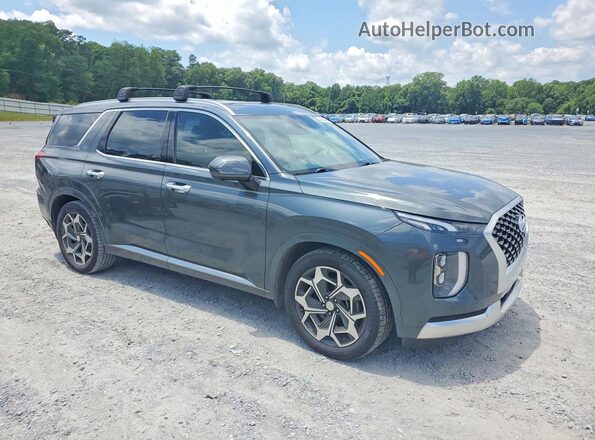 KM8R7DHE9MU328649 2021 HYUNDAI PALISADE Gray Առջևի աջ