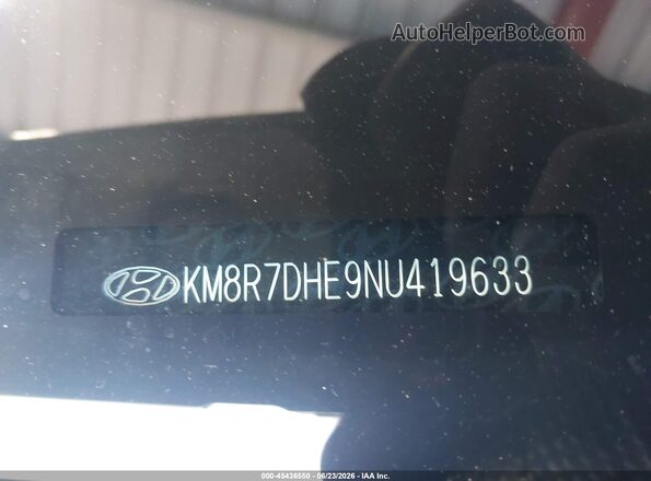 KM8R7DHE9NU419633 2022 HYUNDAI PALISADE White Engine compartment view