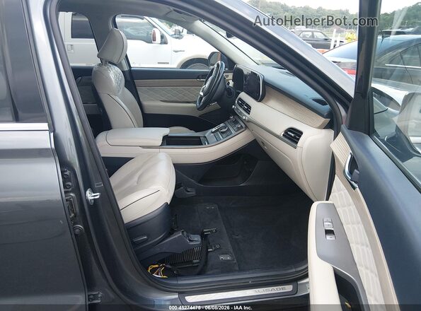 KM8R7DHEXNU392944 2022 HYUNDAI PALISADE Gray Вид салону спереду
