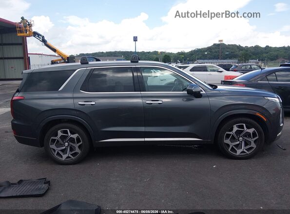 KM8R7DHEXNU392944 2022 HYUNDAI PALISADE Gray Вид задньої частини салону