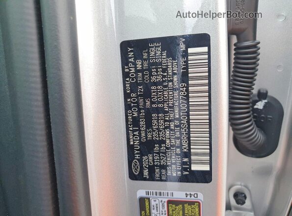 KM8RH5SA0TU077849 2026 HYUNDAI PALISADE Silver 