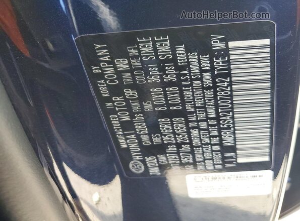 KM8RL5SA2TU078242 2026 HYUNDAI PALISADE Blue Vista interior de 360 grados